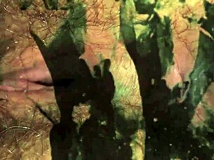 classic vintage scene shows hairy pussy getting pounded doggystyle in retro style