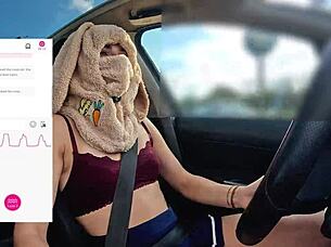 a friend films me driving while a fan remotely controls my lovense vibrator for solo orgasm fun