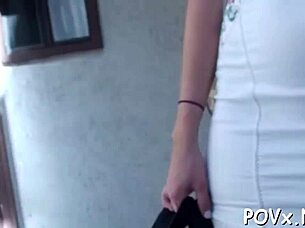 Shaved pussy gets sexy pounding from erected cock in rough hardcore action