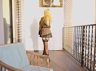 Sexy Blonde Cheats On Husband In Bathroom With Tv Handyman