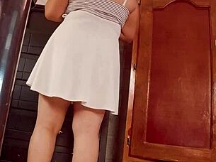 Hidden cam catches big ass culona changing clothes in secret!