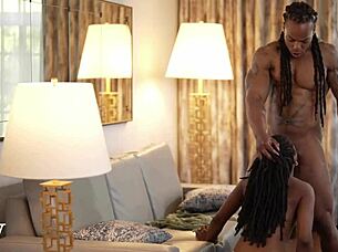 Hazel Grace BBC Sofa Fuck Creampie