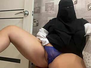 I Syrian milf in panties caressing my wet pussy oops