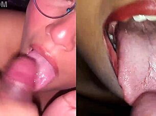 hey guys, who sucks better, susy or dafri, these slutty latina teens giving homemade blowjobs and taking facial cumshots