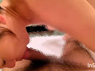 This mature woman begs for a blowjob leading to intense creampie sex in homemade asian style.