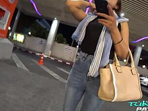 tuktukpatrol thai babe with small tits gives birthday blowjob to monster cock