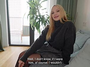 Sexy Blonde Cheats On Husband In Bathroom With Tv Handyman