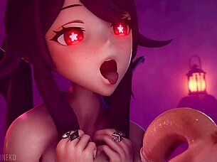 Vicineko captures hu tao in a casual blowjob scene unfolding naturally