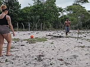 in a brazilian bedroom amateurs ride big cock leading to cum on ass in sensual first time