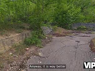 Echoes of wild outdoor fun with a Russian girlfriend watching 😏