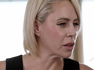 I was curious about my boss's order, so she made me wear the strapon and fuck her!