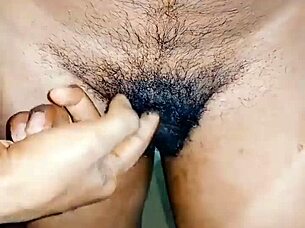 Small hairy cock gets intense play with athletic teasing, spanking, and oiled masturbation in kitchen