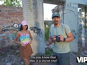 Echoes of wild outdoor fun with a Russian girlfriend watching 😏