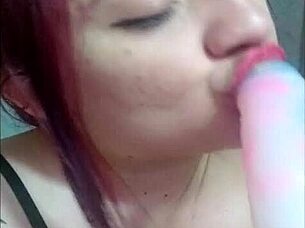 Gorgeous Young Colombian Beauty With Curvy Body And Cute Face Demonstrates How To Lick And Suck Dildo Solo