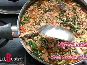 Amateur babe gets caught in kitchen for passionate morning quickie romp