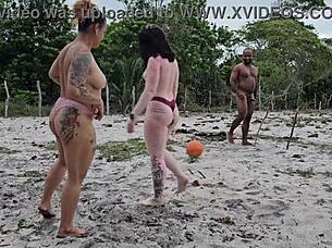 in a brazilian bedroom amateurs ride big cock leading to cum on ass in sensual first time