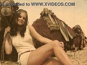 classic vintage scene shows hairy pussy getting pounded doggystyle in retro style