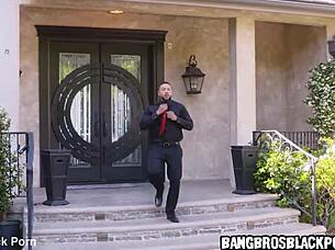 cute black teen 18+ caught masturbating by older guy in the room