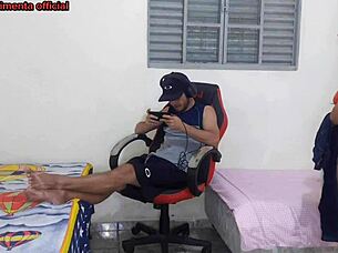 Suggestive Curvy Brazilian Latina In Shorts Bent Over For Tight Ass Doggystyle Pounding