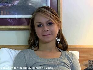 Whoa! Skinny Tanned Spinner Faces Brutal Double Penetration In Painful Anal Casting Interview Reality!