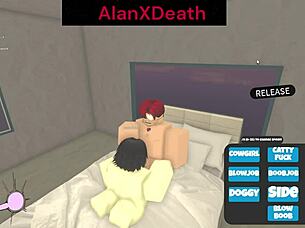 She Started Sucking His Cock But Then The Admin Interrupted The Fun On Roblox