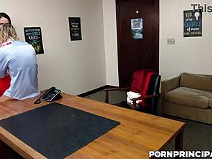 hey stepmom miss raquel's curves are so hot they make principal ryan mclane forget everything at the office