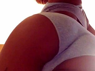 big hairy ebony pussy spreading in thong teasing close up dancing