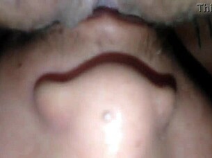 I give her my cock to suck and lick her pussy in 69 position.