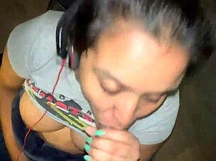 Oh man, she got busted with a massive facial cumshot right during her homework