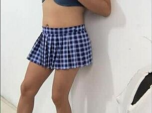 why does 60-year-old mature wear student uniform craving sex fetish