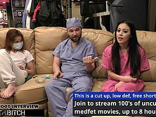 hey, wanna become a nurse? watch blaire celeste get blasted with jizz in this wild behind-the-scenes deepthroat session!