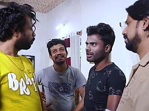 desi mallu bhabhi gets hardcore gangbang in different positions with four local boys 🔥