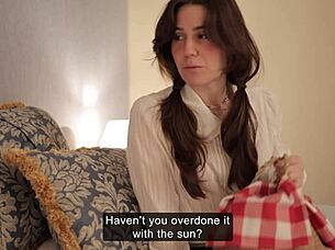 Grandma feels thrilled riding her huge interracial dildo in wild comic roleplay