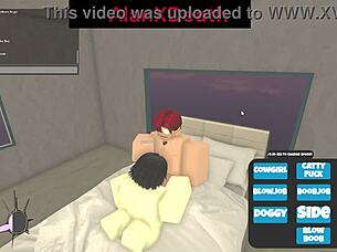 She Started Sucking His Cock But Then The Admin Interrupted The Fun On Roblox