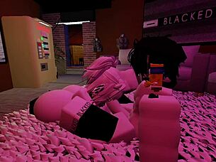 Wow, getting pounded hard by this horny fan in wild Roblox action