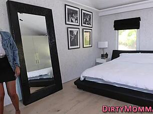 Hey, that milf stepmom got cum sprayed during a hot threeway session!