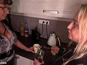 oh man i meet my girlfriend in the kitchen at home for some hot sex action