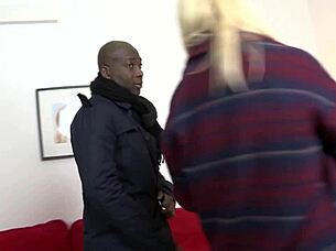 impotent dude helps black guy fuck his wife in ass then licks cum from her pussy!