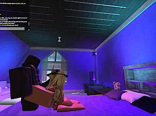 Intense Scene Of Bent Over Blonde Bimbo Getting Roughly Fucked By Big Black Cock In Doggystyle At Roblox Studio