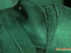 why is this bdsm slut getting her tight shaved pussy spanked and fucked so sloppy in doggystyle?