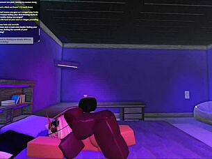 Intense Scene Of Bent Over Blonde Bimbo Getting Roughly Fucked By Big Black Cock In Doggystyle At Roblox Studio