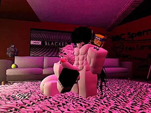 Wow, getting pounded hard by this horny fan in wild Roblox action