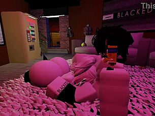 Wow, getting pounded hard by this horny fan in wild Roblox action