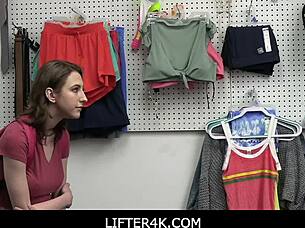 Watch Tristan Summers give officer Giovanni Francesco a wild fuck in the office after getting caught!