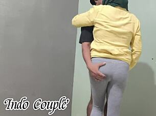 I learn standing sex from my Desi Muslim roommate in sexy cowgirl riding with wet pussy action