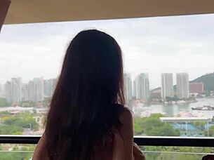 i uh hot brunette gets fucked hard after argument with stranger in hotel restaurant