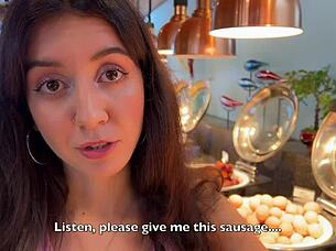 i uh hot brunette gets fucked hard after argument with stranger in hotel restaurant