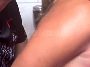 I gave my ass to that guy in the restaurant bathroom while my husband filmed up close, complete on red