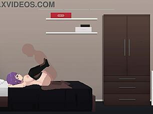 Cute Reaper Babe with Big Tits Gets Voyeur Fucked and Titty Fucked