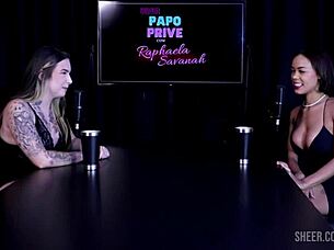 hey, check out alice vasconcelos' top moments in that steamy chat with raphaela savanah - part 3 on sheer red 😏